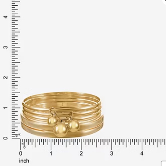 Liz Claiborne Set of 5 Gold-Tone Bangle Bracelets - Picture 3 of 7